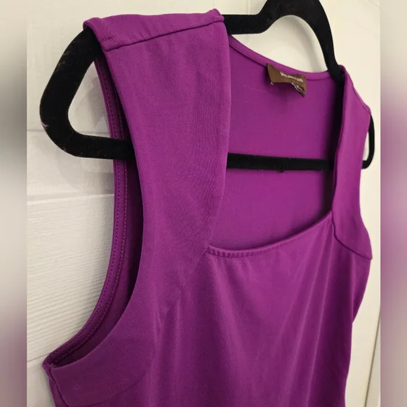 Melanie Lyne Small Purple Scoop Neck Tank - Picture 3 of 5